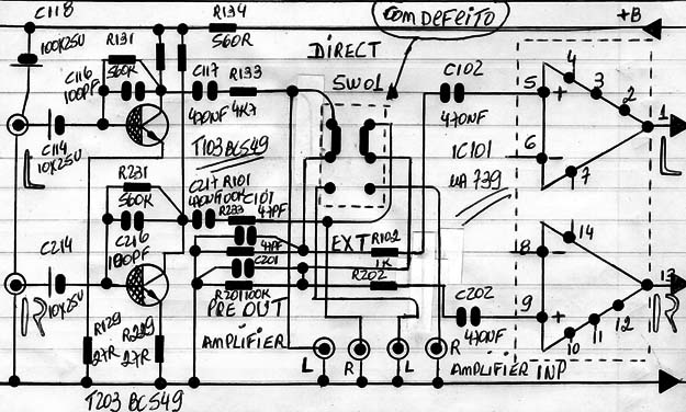 Diagrama do setor com defeito feito pelo autor.
