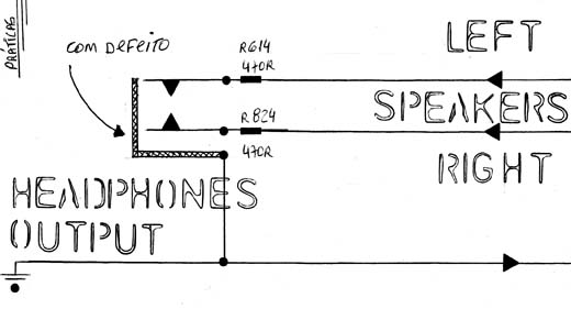 Diagrama do setor com defeito feito pelo autor. 