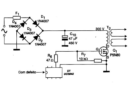 Diagrama do setor do aparelho desenhado pelo autor. 