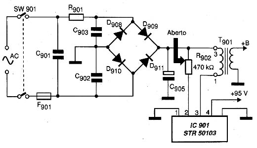 Diagrama do setor do aparelho fornecido pelo autor.
