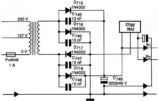 Diagrama do setor do aparelho fornecido pelo autor.
