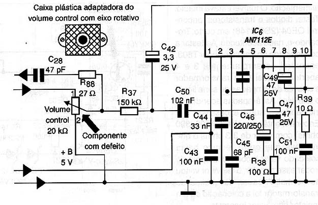 Diagrama do setor do aparelho fornecido pelo autor.
