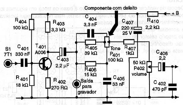 Diagrama do setor do aparelho fornecido pelo autor.
